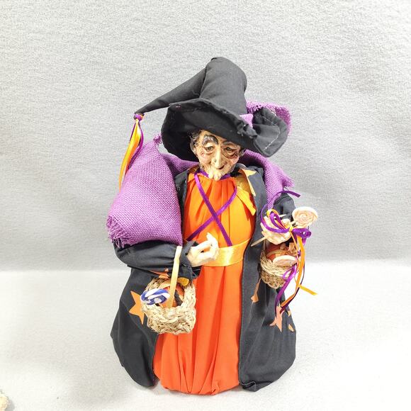 Halloween Candy Witch 14" Tall Lynn Haney Collection by Midwest Imports - Picture 10 of 16